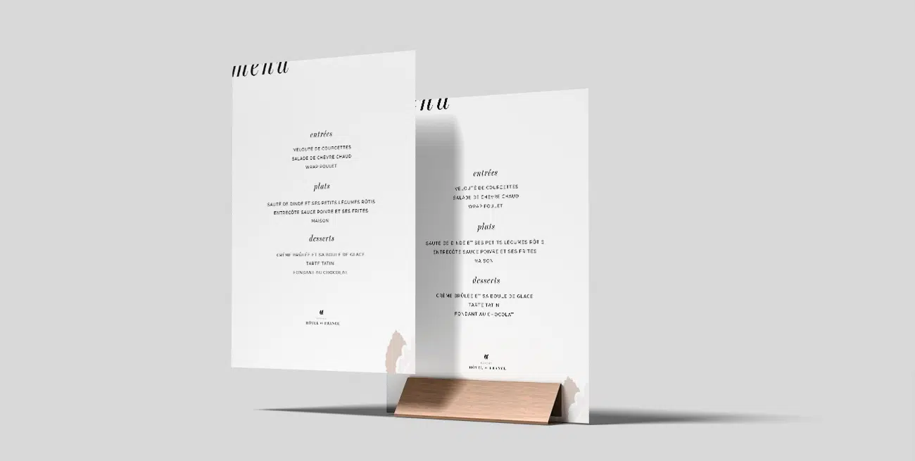 Menu du Perche Hôtel de France